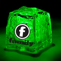 Light Up Ice Cube - Clear - Green LED